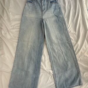 Light Blue Wide-Leg Jeans